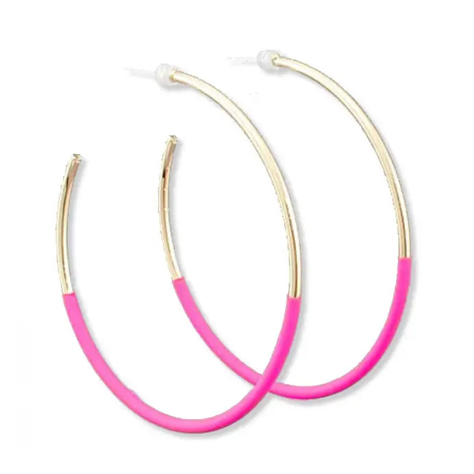 Hot Pink/Gold Earrings