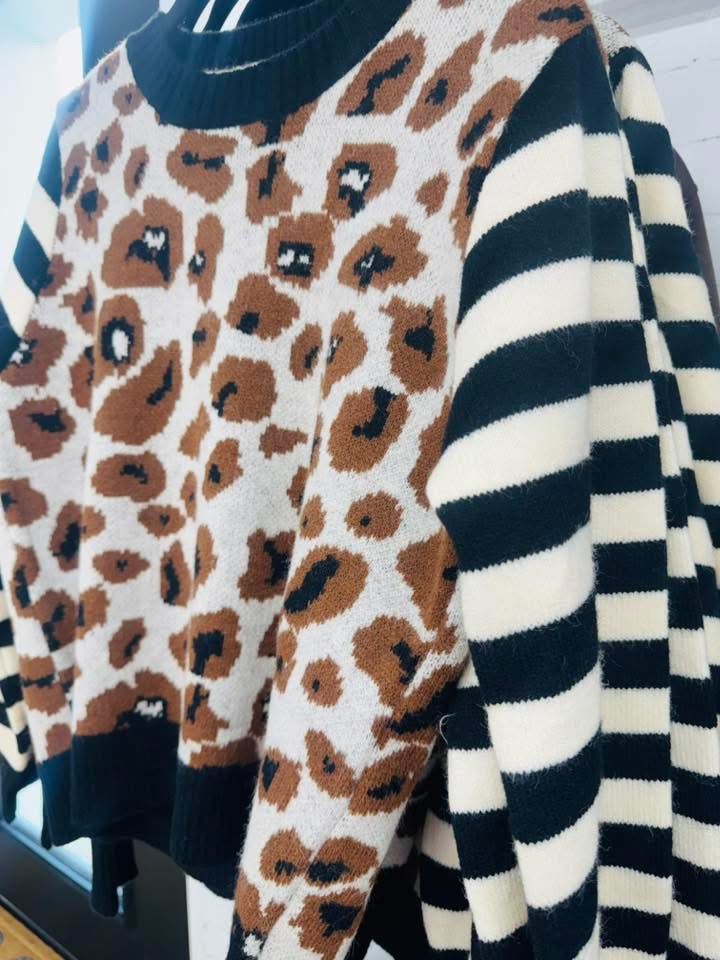 Hot Cocoa Sippin’ Leopard/Stripe