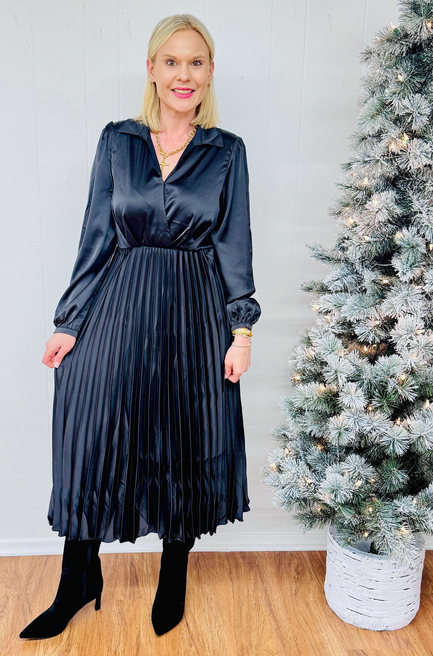 Simply Stunning Black Midi Dress