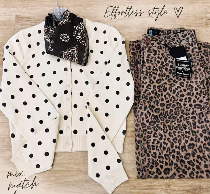Spotted In Style Polka Dot Cardi