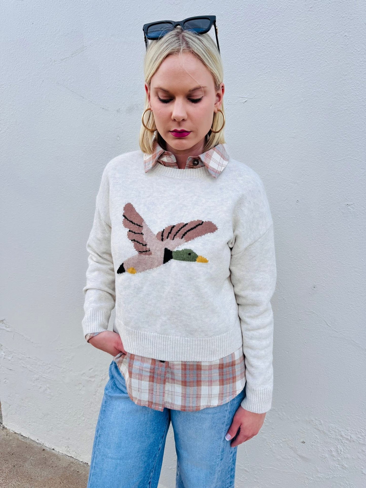 In Flight Ivory Duck Sweater