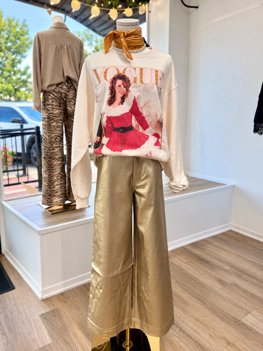 Manie Gold Wide Leg Pant