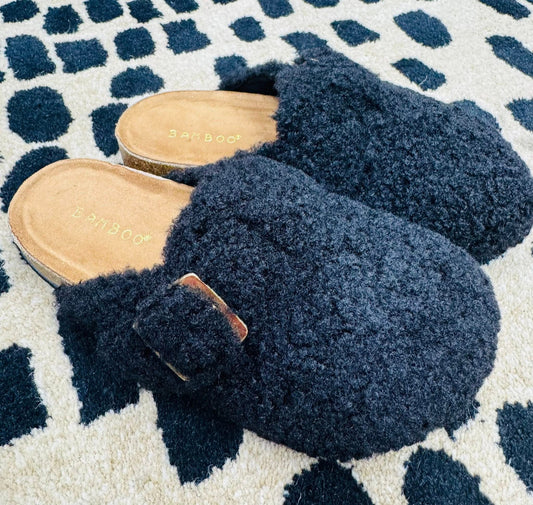 The Teddy Fuzzy Black Slip-On