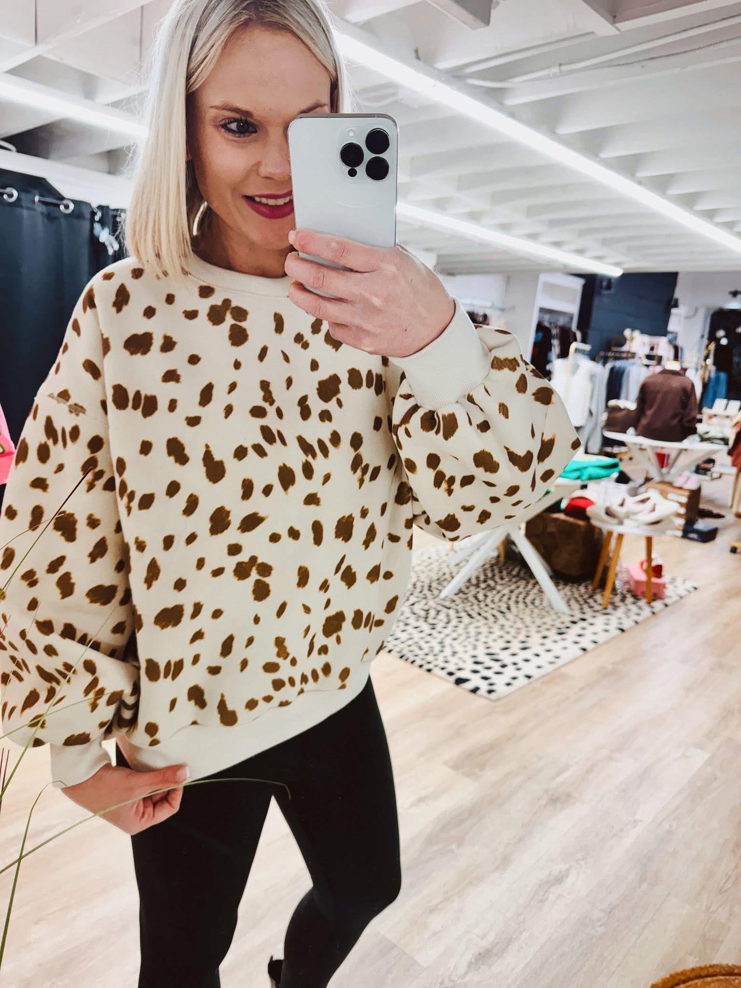 Clarabelle Spotted Animal Swtr