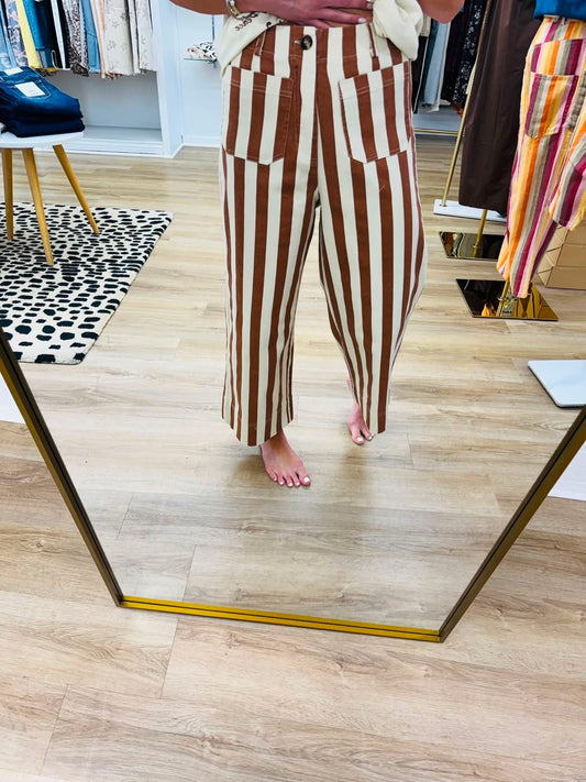 The Sylvie Brick Striped Pants