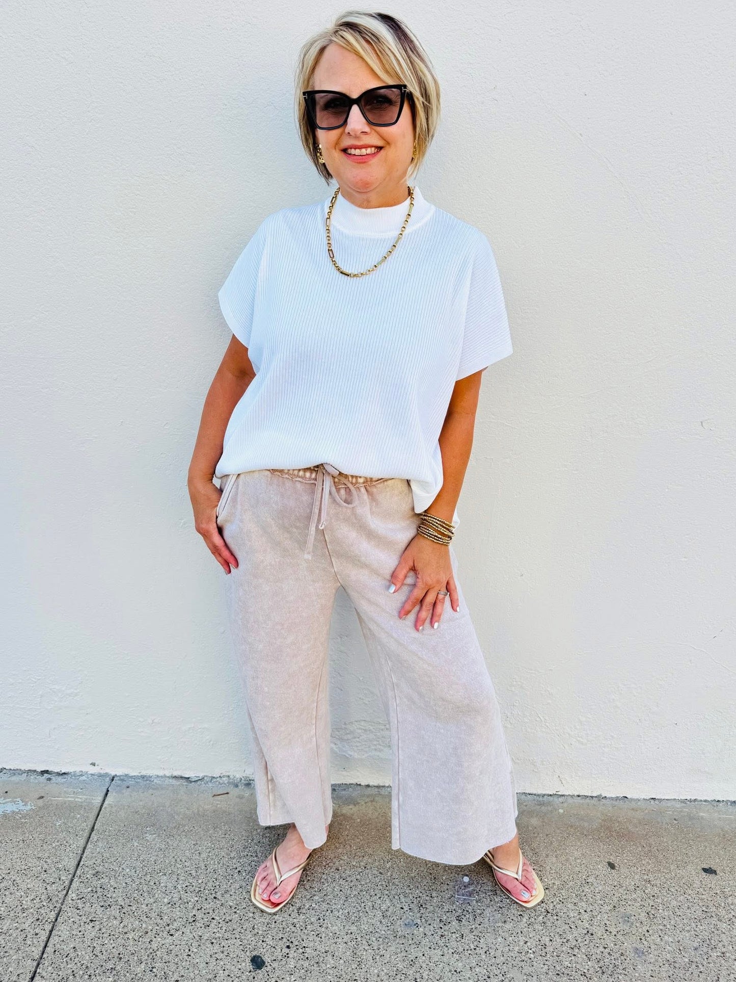 Viscose Short Sleeve Sweater