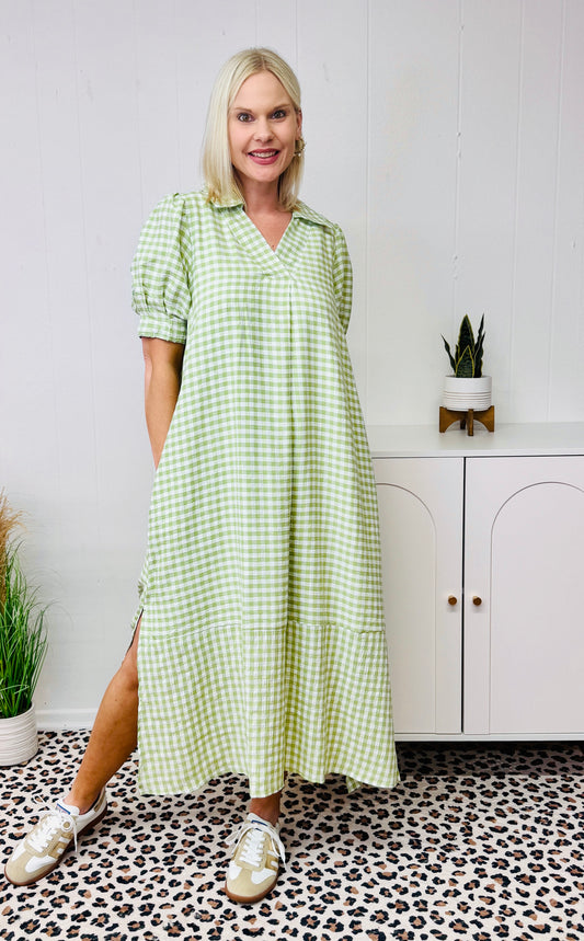 Summer Picnic Gingham Dress