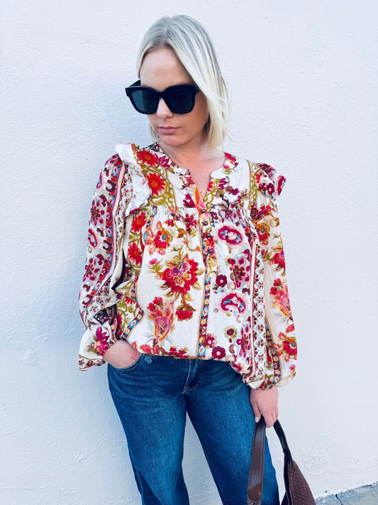 Feeling Posh Floral Blouse