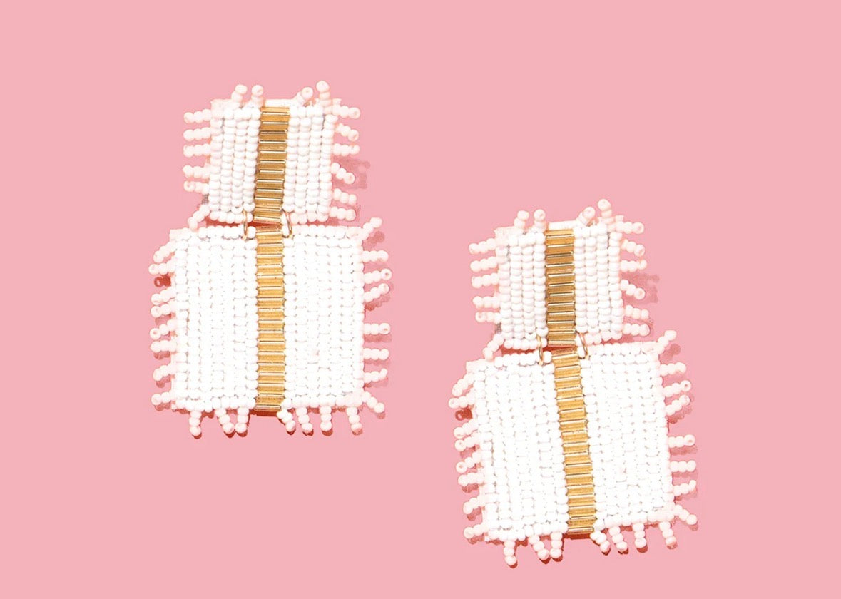 Square Fringe Drops Beaded