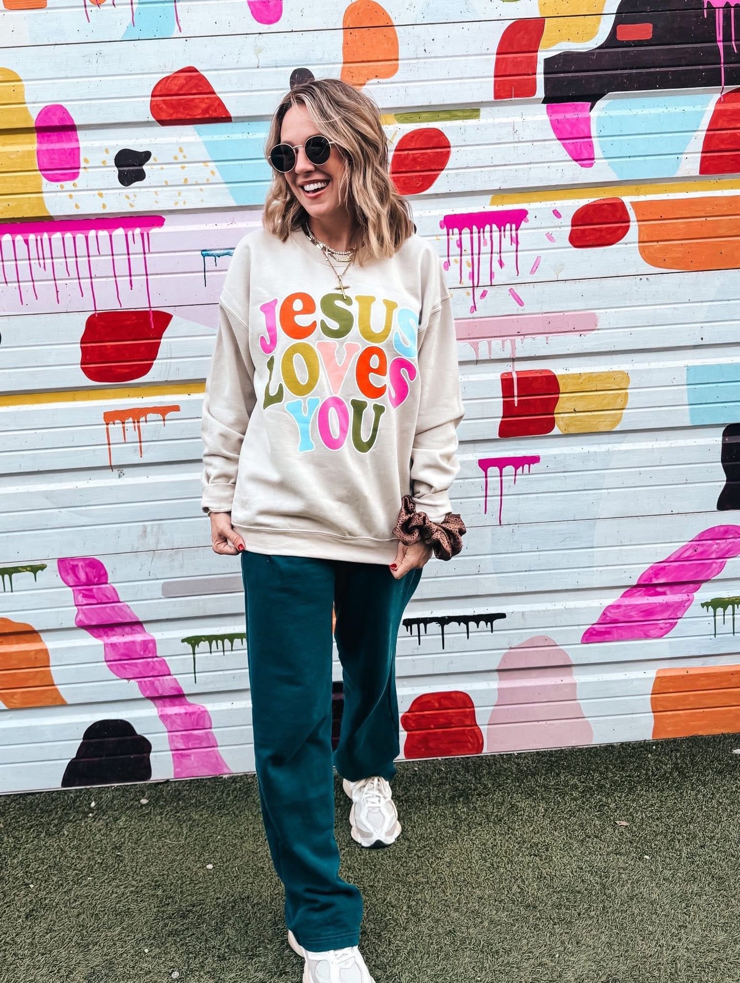Jesus Loves You Sand Sweatshirt