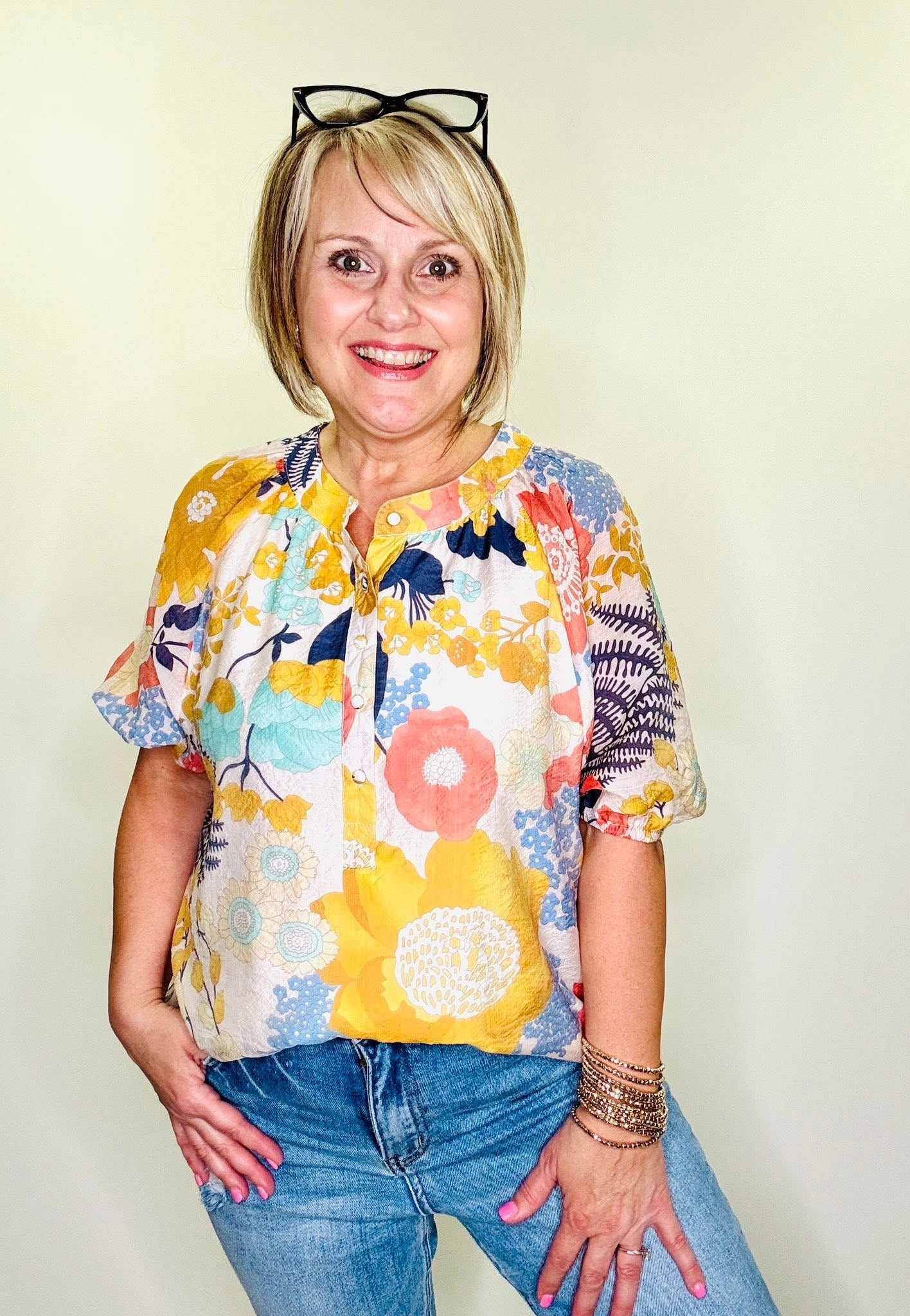 Floral Print Button Down