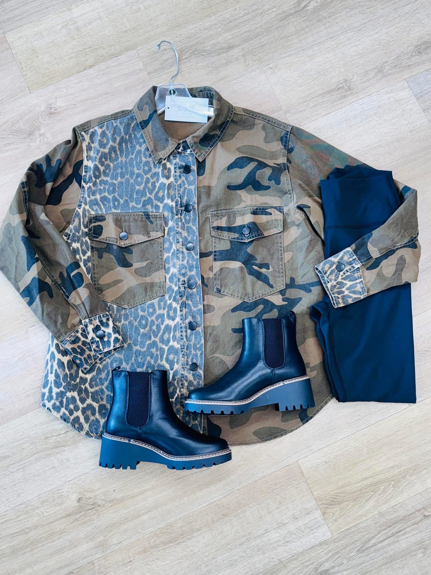 Mixed Camo & Leopard Jacket