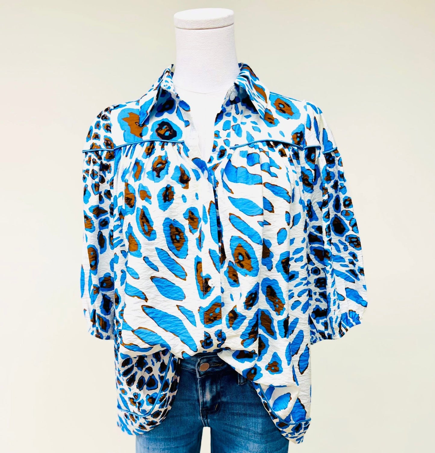 Leopard Print Button Down