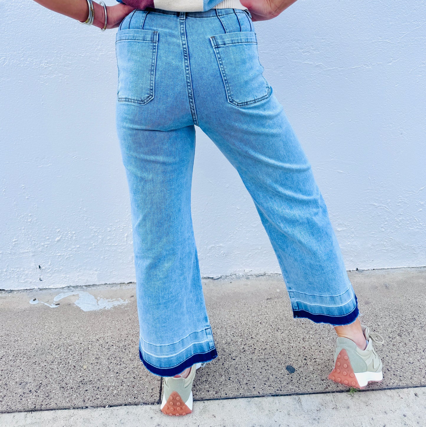 Mineral Washed Cropped Denim