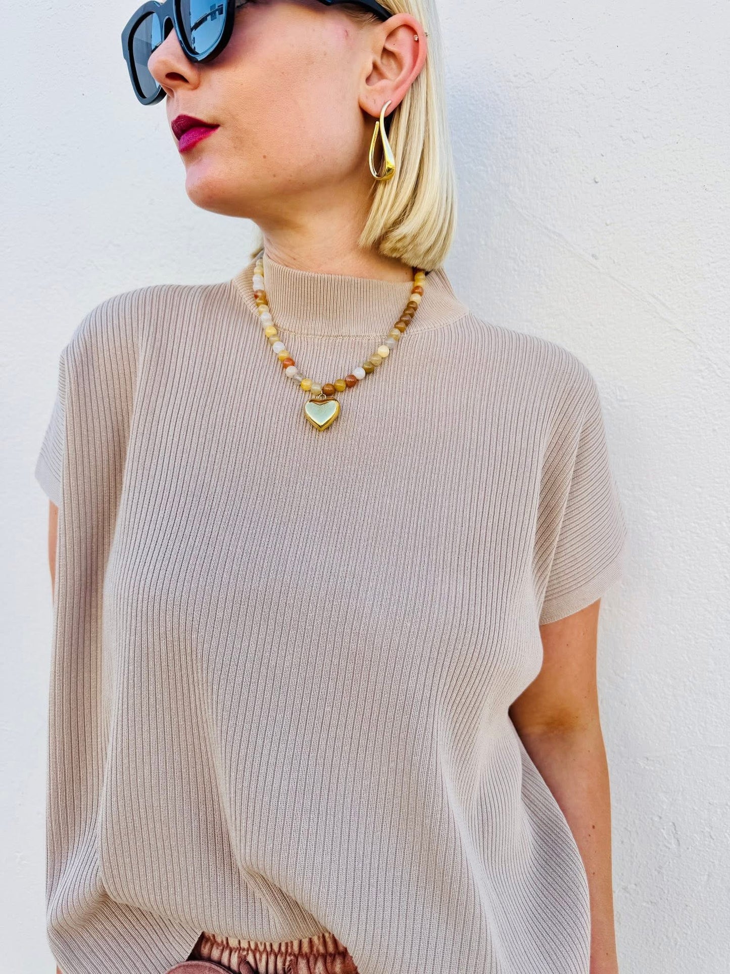 Viscose Short Sleeve Sweater
