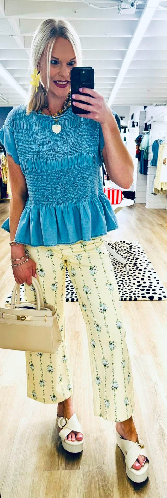 Seaside Bistro Lt.Denim Peplum