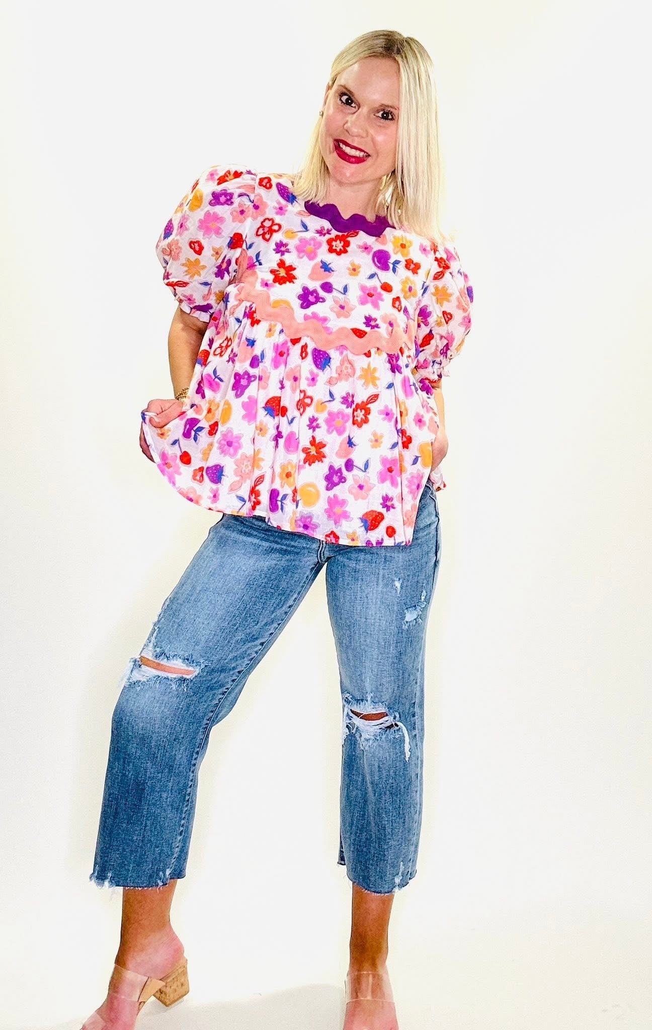 Spring Showers Babydoll Top