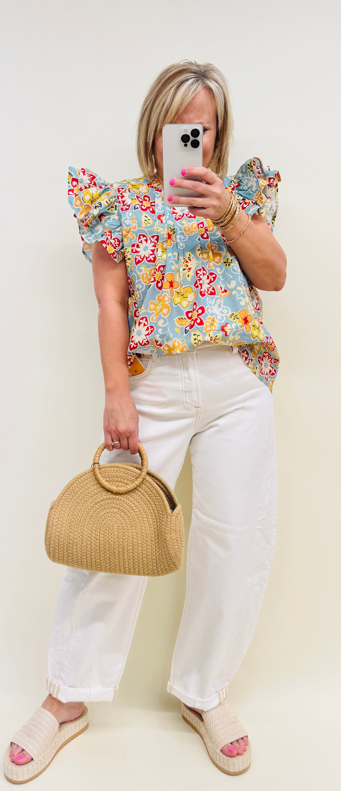 Sidewalk Cafe Floral Blouse