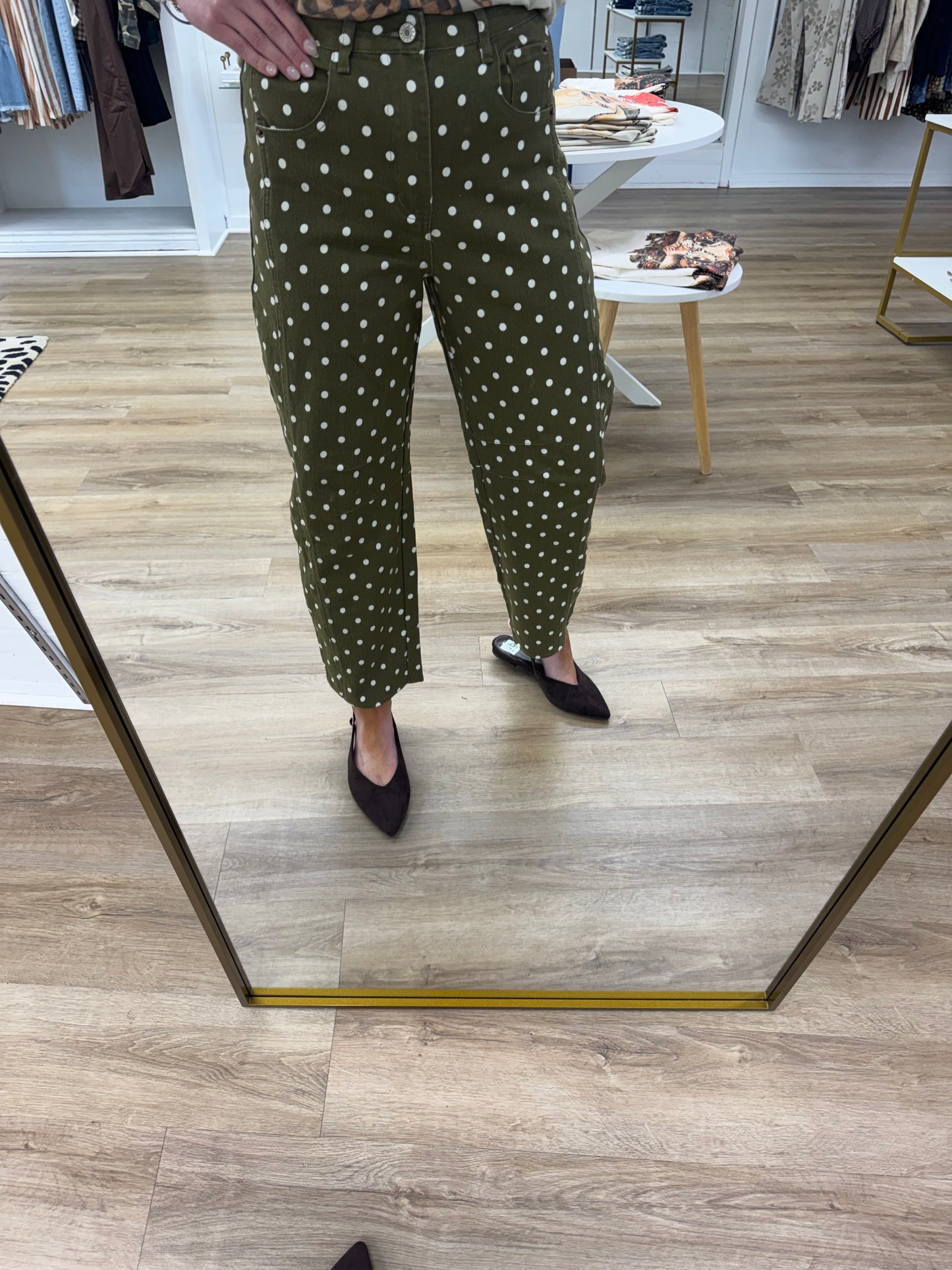 Dot Your Average Olive Polka Dot