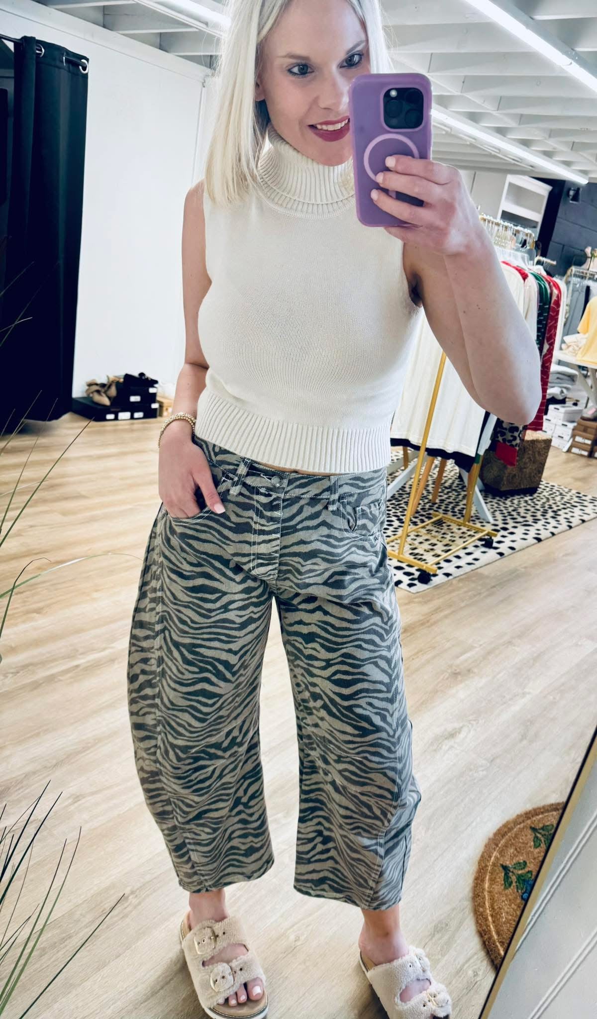 Unleash Your Wild Side Zebra Pant