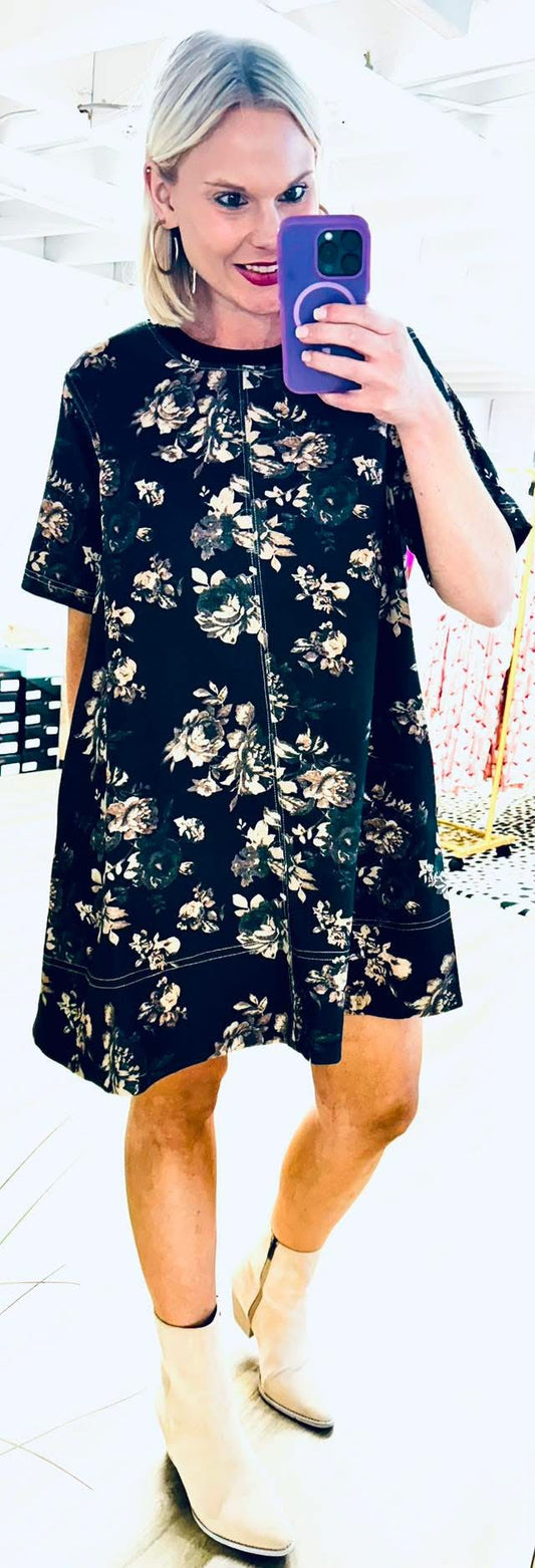 For Another Day Black Mini Dress