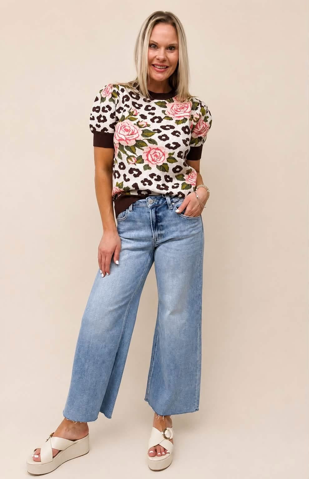 Elegant Ease Jacquard Knit Swtr