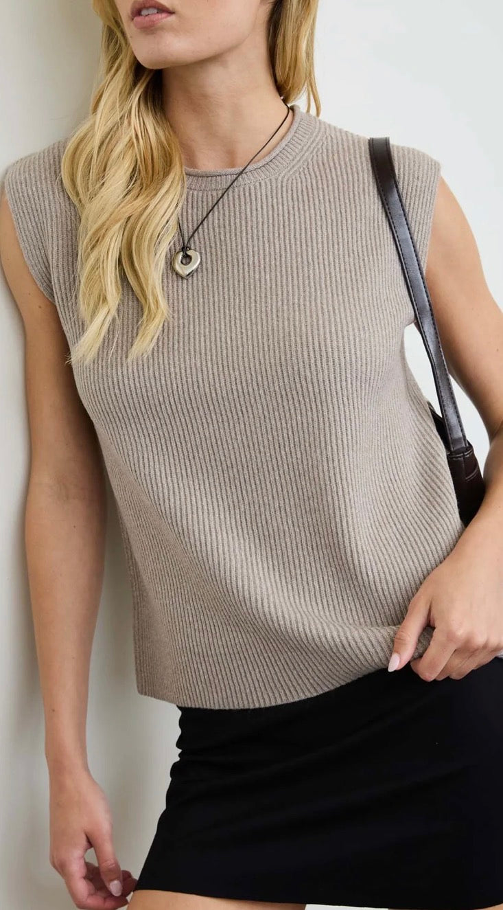 Raw Mock Neck Dolman Knit Swtr