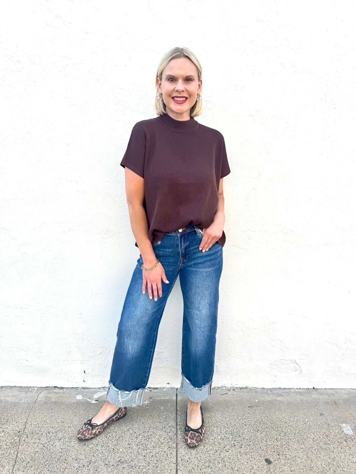Viscose Short Sleeve Sweater