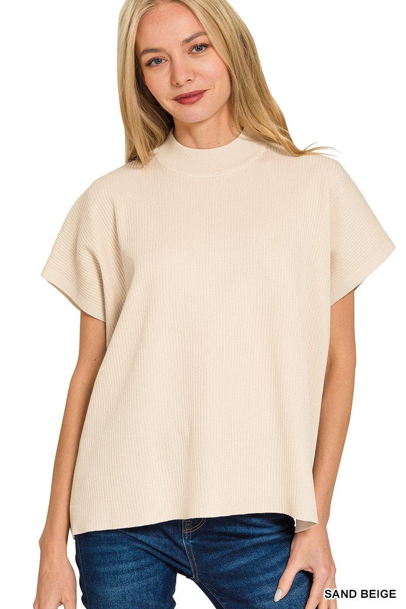 Viscose Short Sleeve Sweater