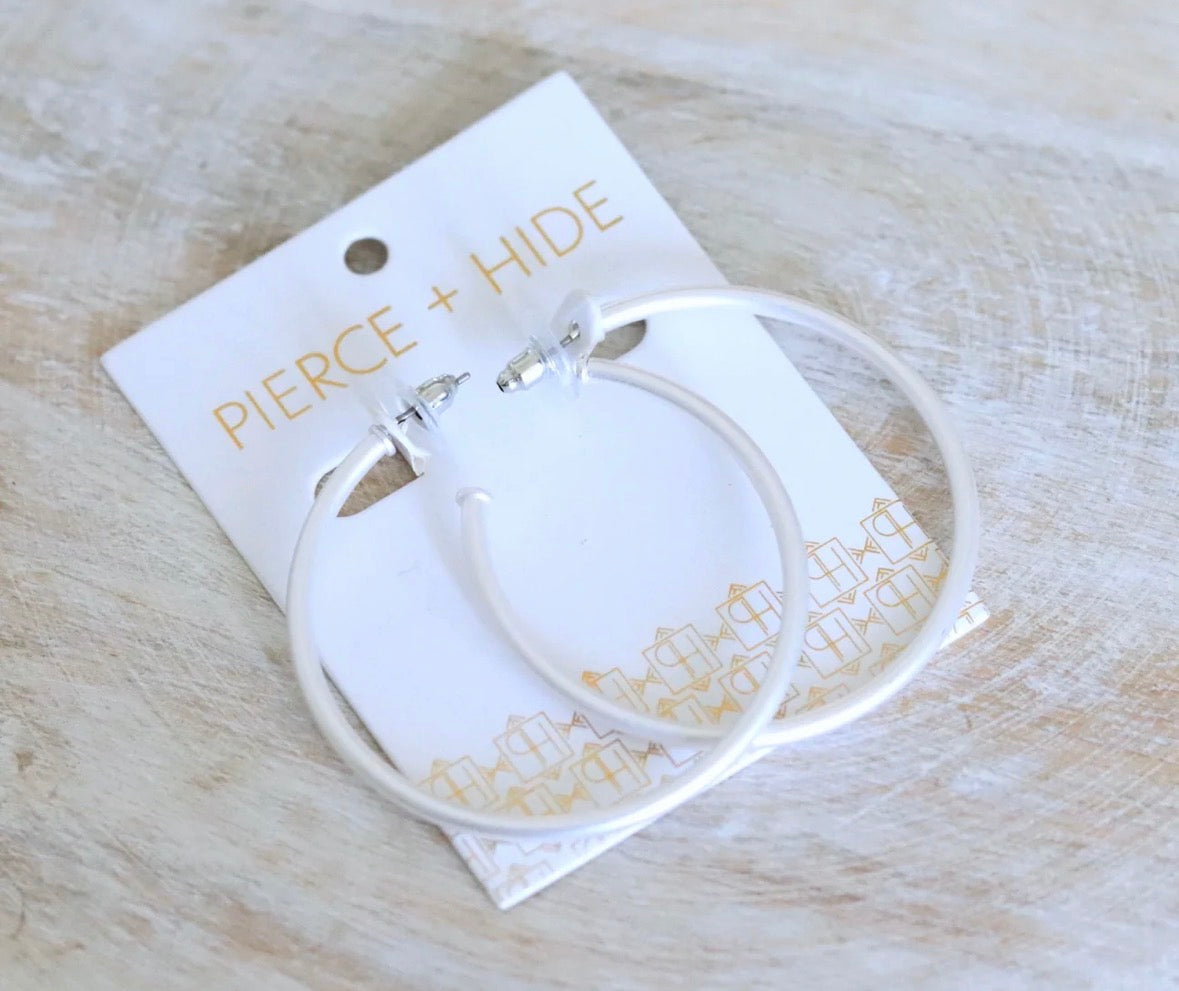 Skinny Everyday Silver Hoops