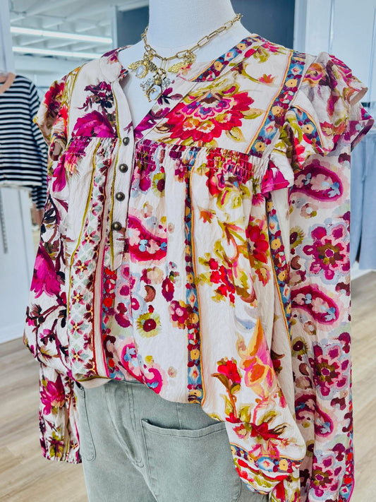 Feeling Posh Floral Blouse