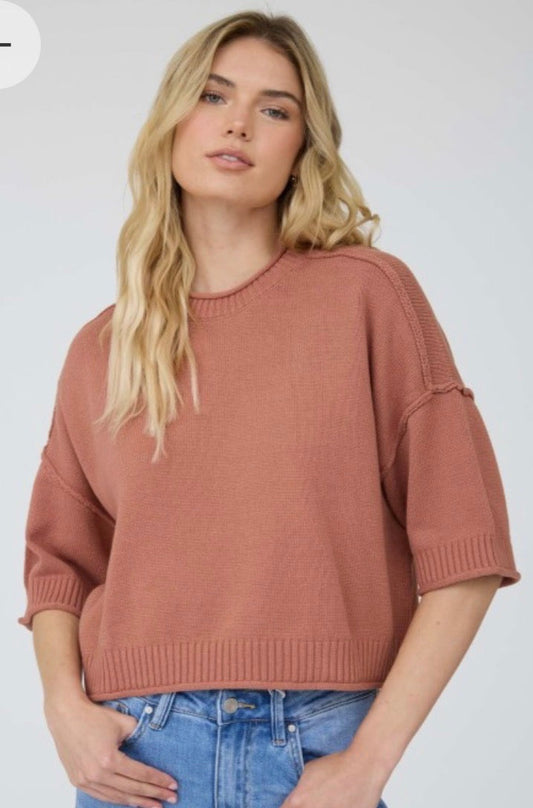 Exposed Seam Drop Shoulder Plvr