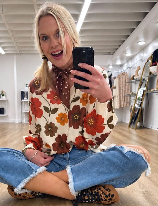Autumn Charm Floral Sweater