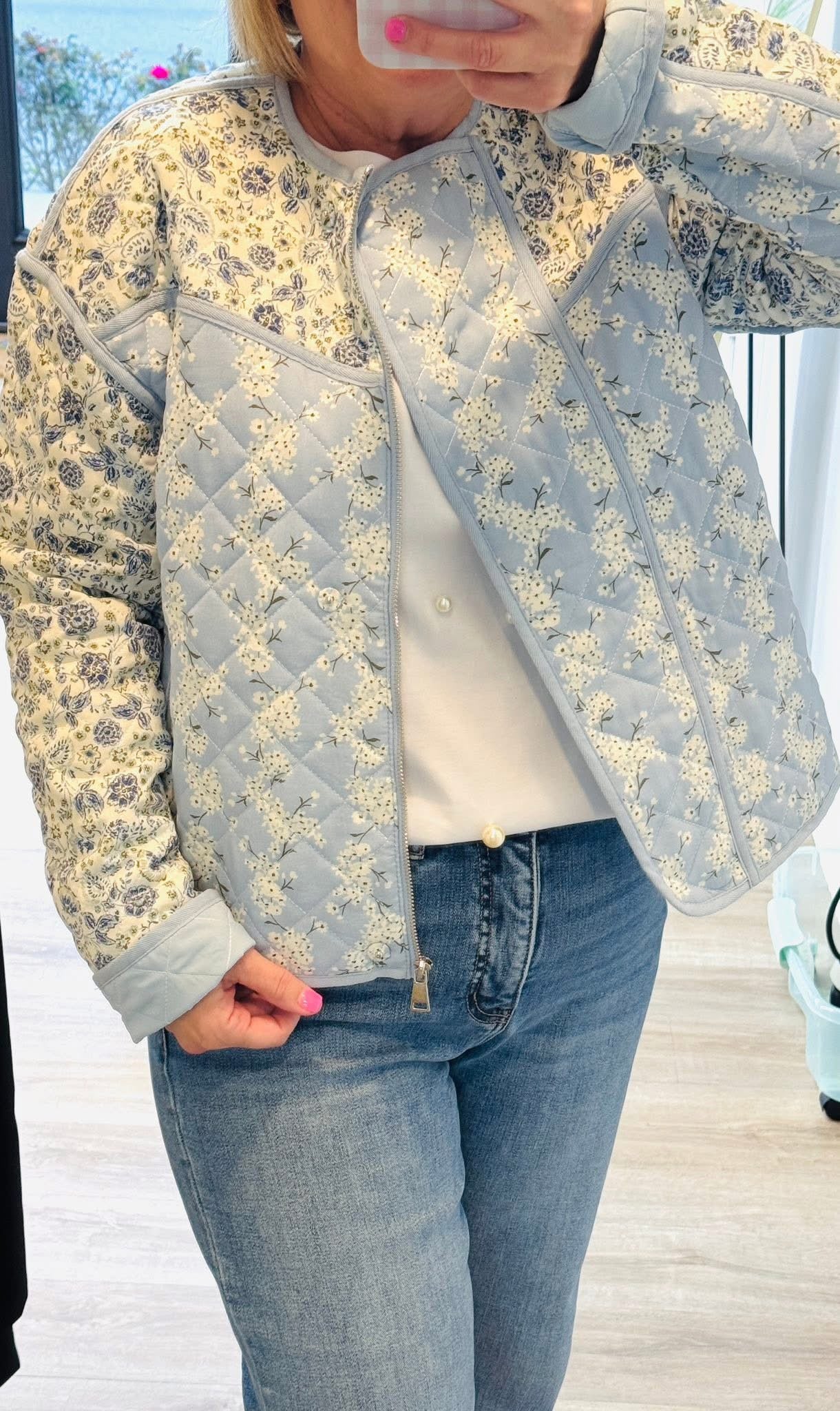 The Something Blue Quilted Jckt