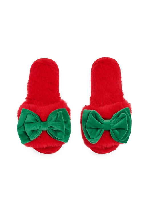 Red Noelle Slippers