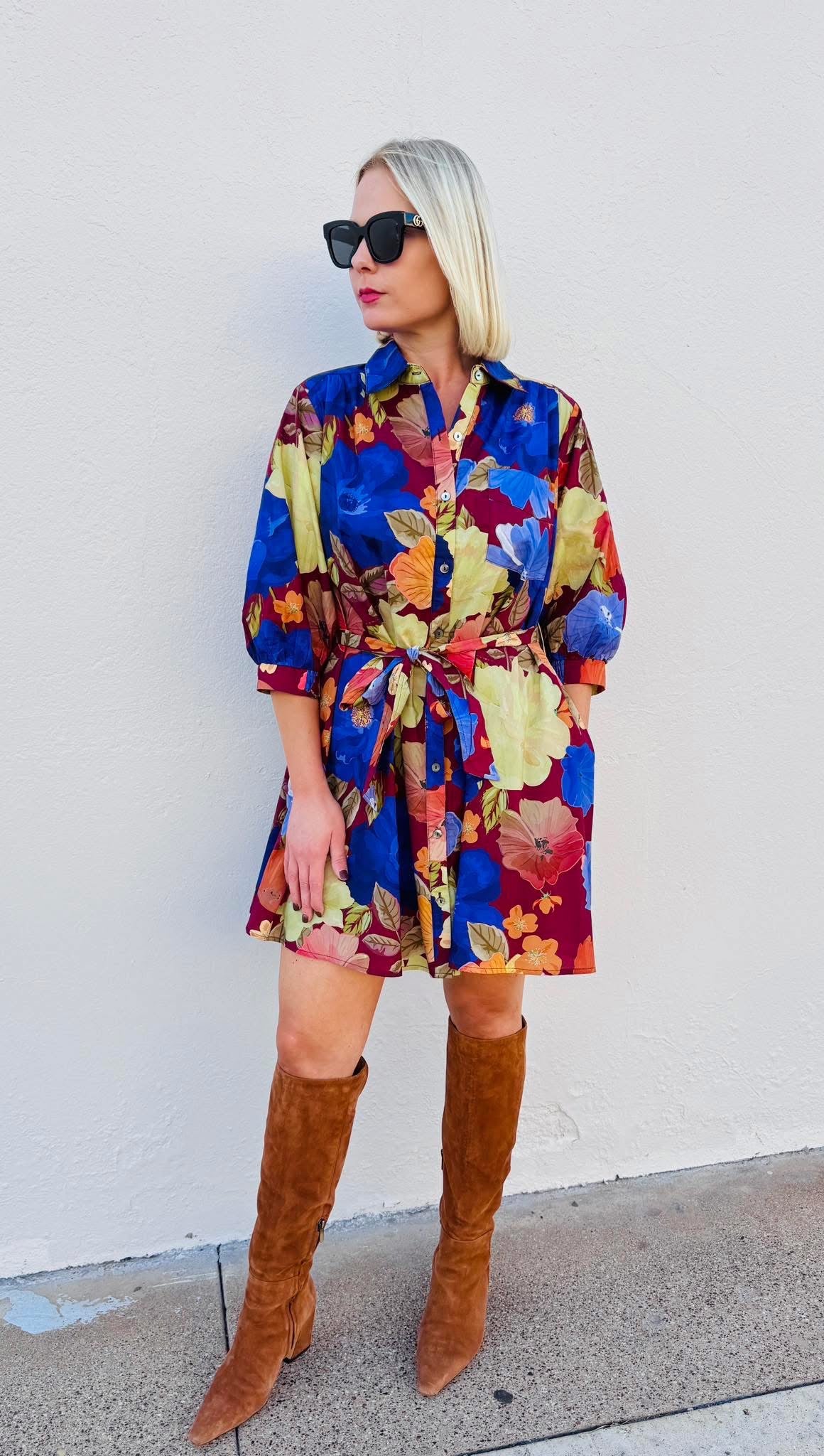 Vineyard Dream Floral Mini Dress