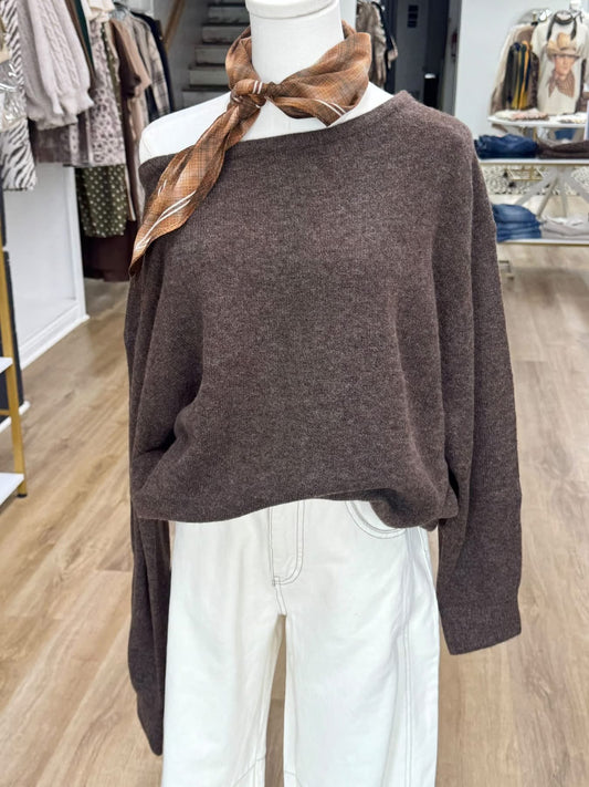 Espresso Lane Boat Neck - Cocoa