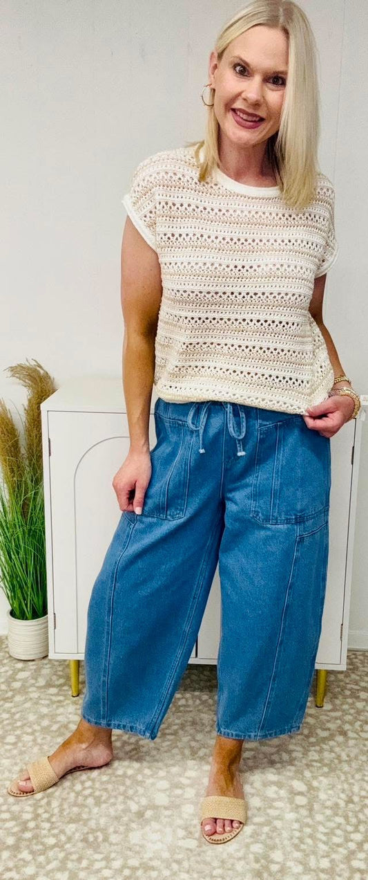 The Carlie Wide Elastic Pants