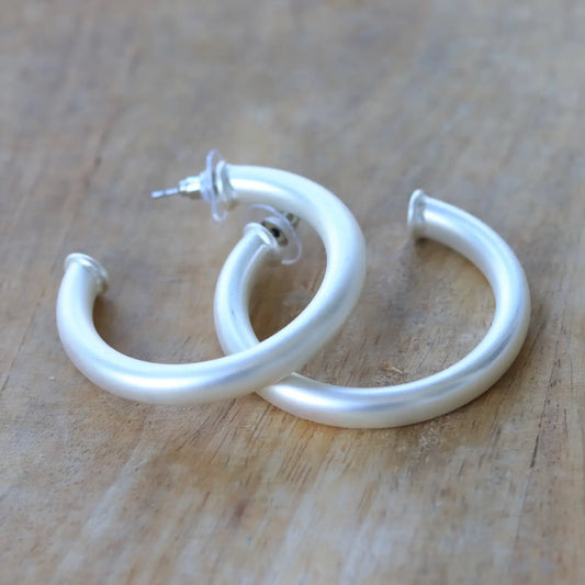 Everyday Silver Hoop Earrings