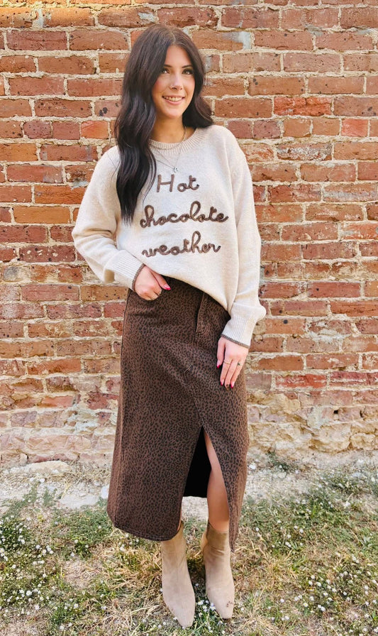 Concrete Jungle Leopard Midi Skt