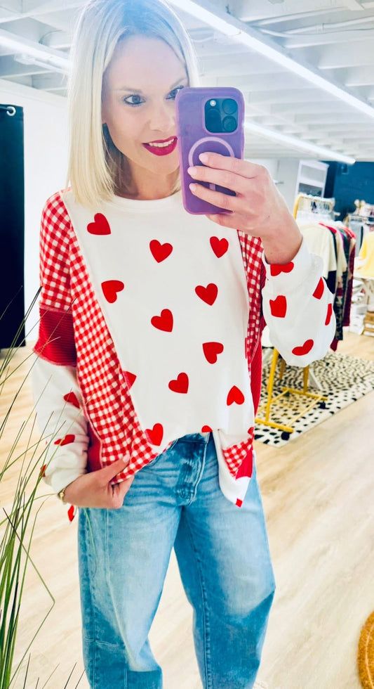 Cupid’s Dream Heart/Gingham Top