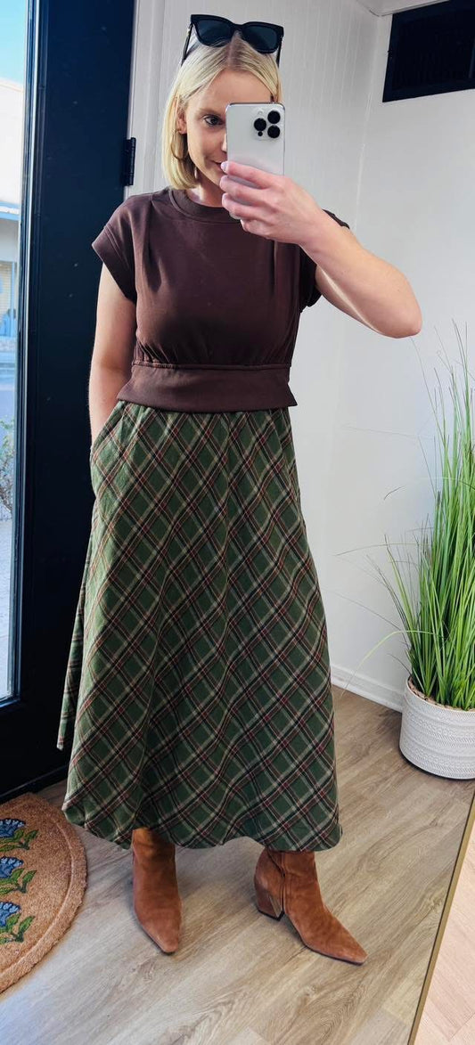 The Kenny Twofer Olive Midi