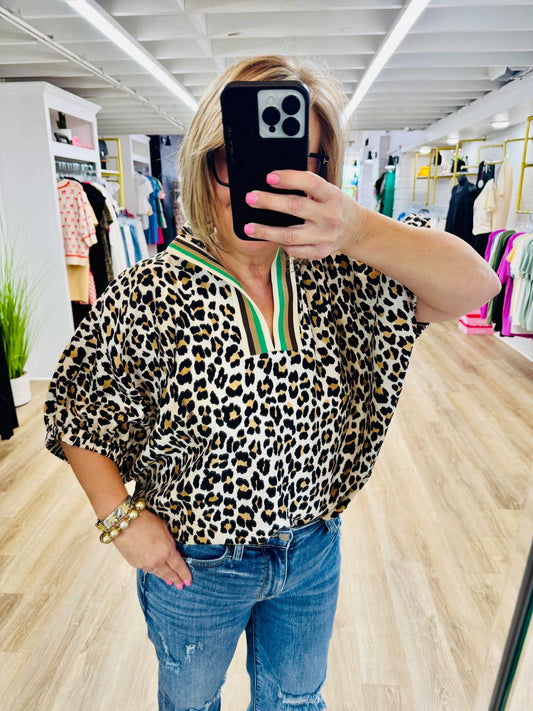 Center Of Attention Leopard Top