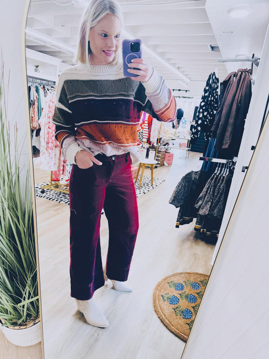 Cozy Retreat Colorblock Sweater