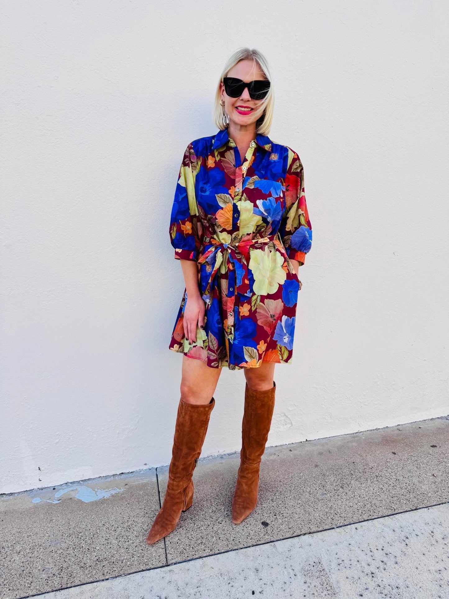 Vineyard Dream Floral Mini Dress