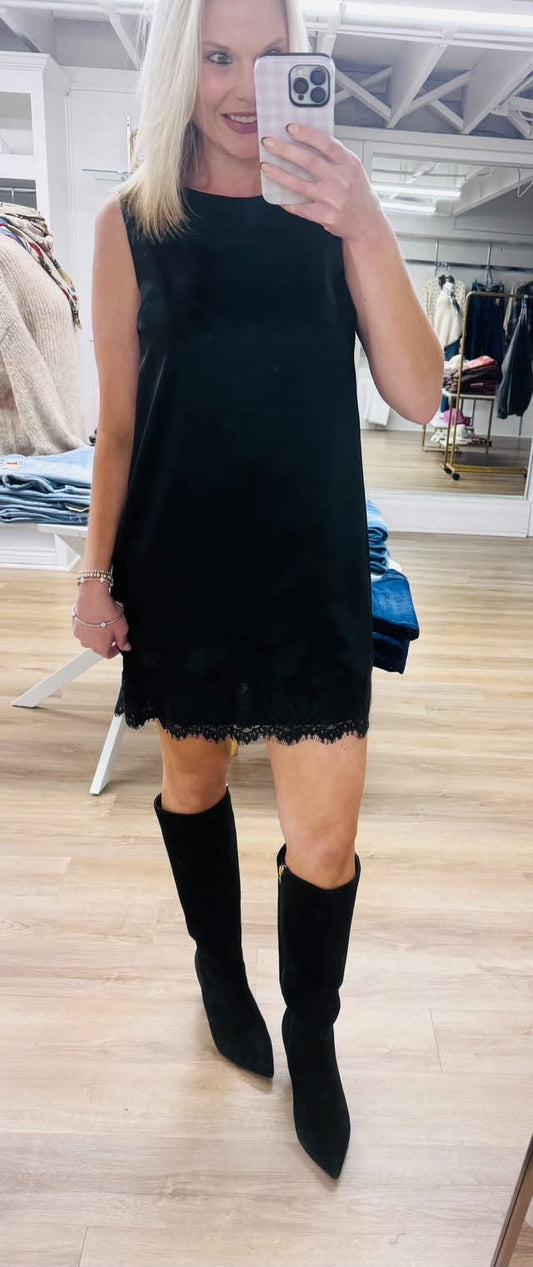 Opulent Ease Satin Mini In Black