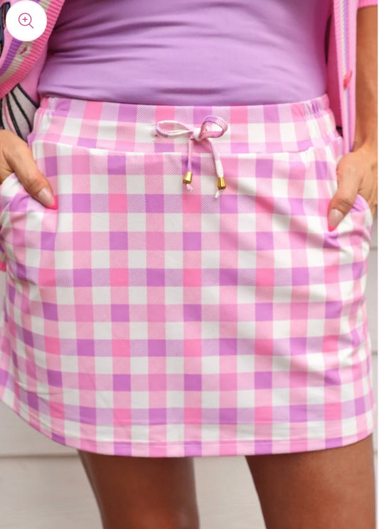 Sweet Beginnings Gingham Skort