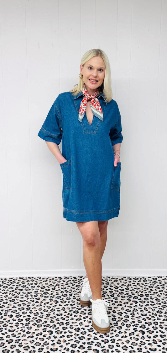 Easy Does it Denim Short Dress