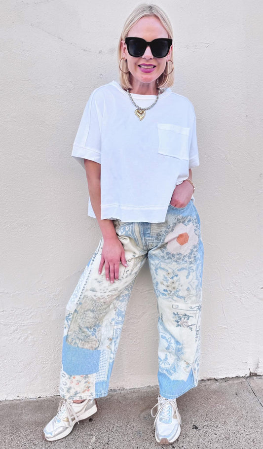Patch Print Jeans