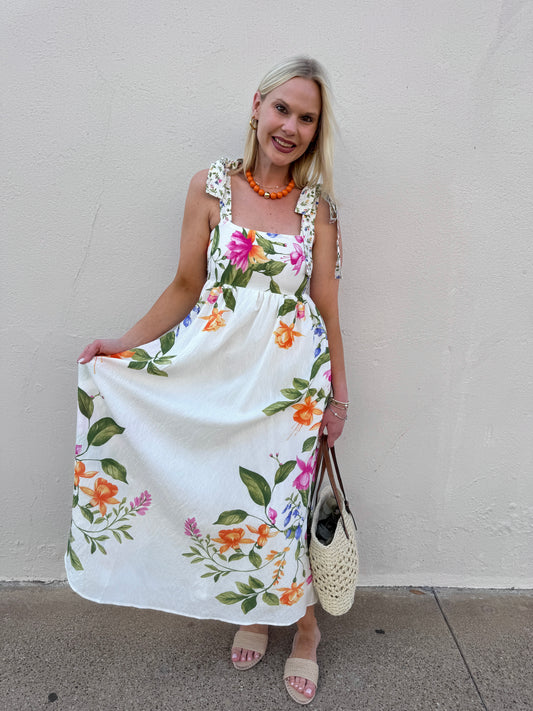 Bloom & Bliss Floral Midi Dress